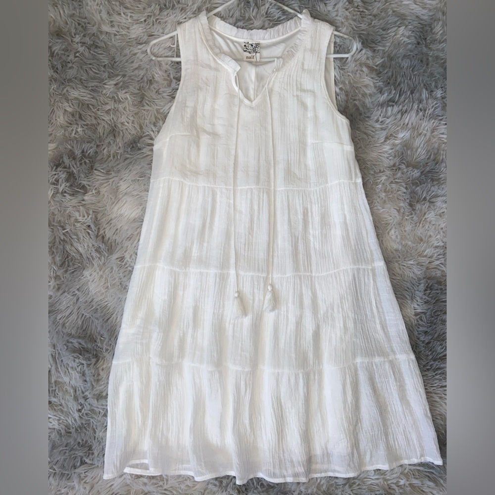 Naïf White Mini Sundress